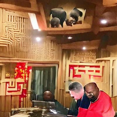 Kanye West and Xi Jinping Making Beats