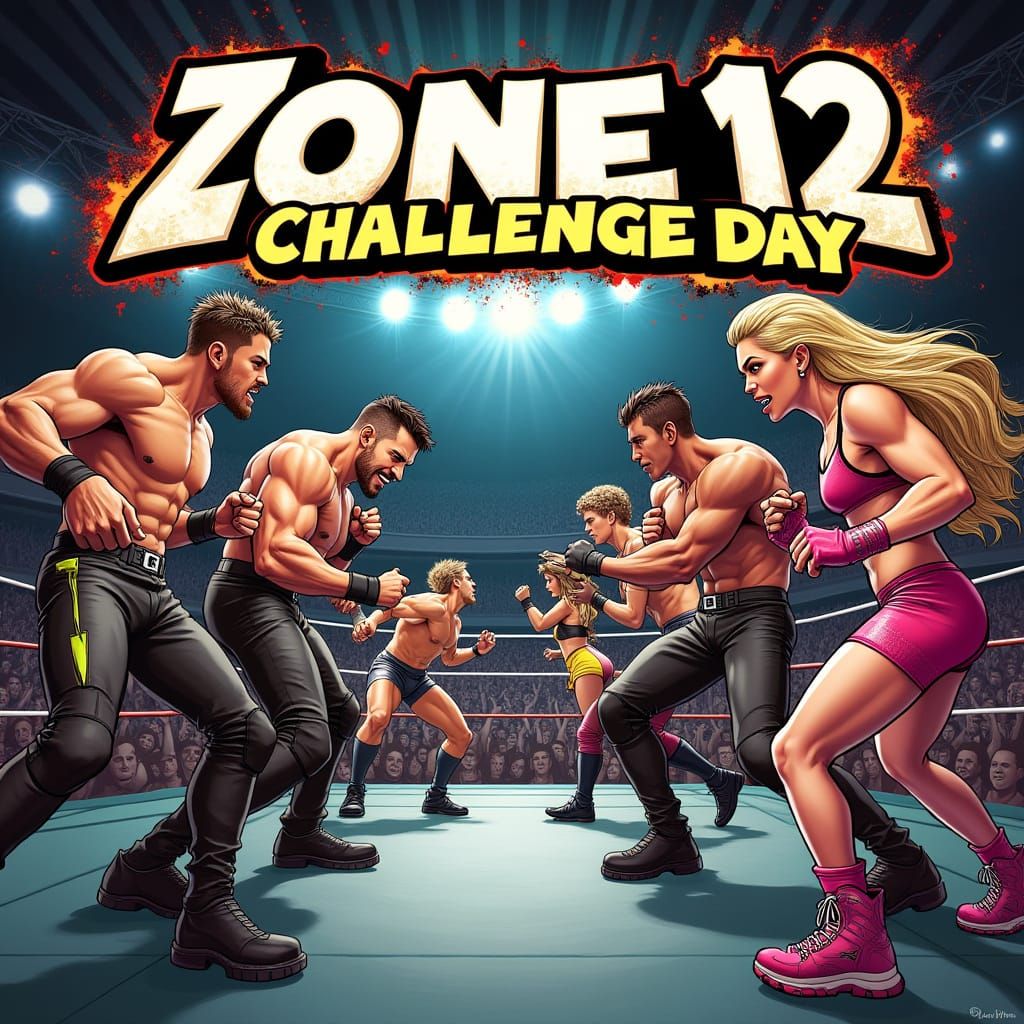 ZONE 12 CHALLENGE DAY Wrestling Championship Poster