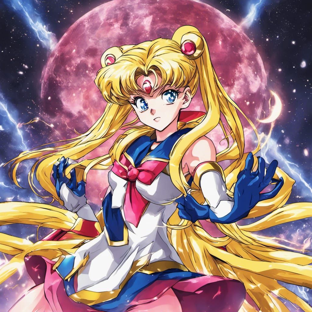 Sailor Moon Super Saiyan Transformation, Anime Style