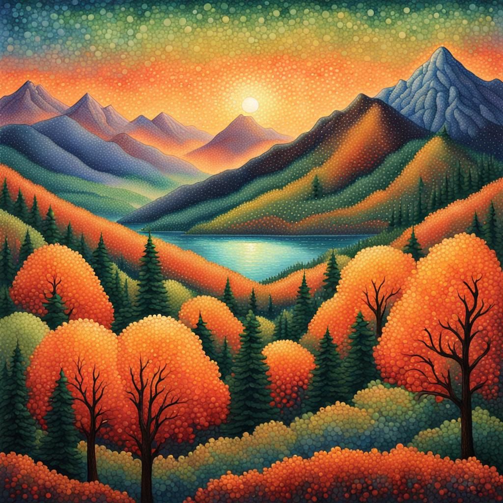 Mountain Pointillism