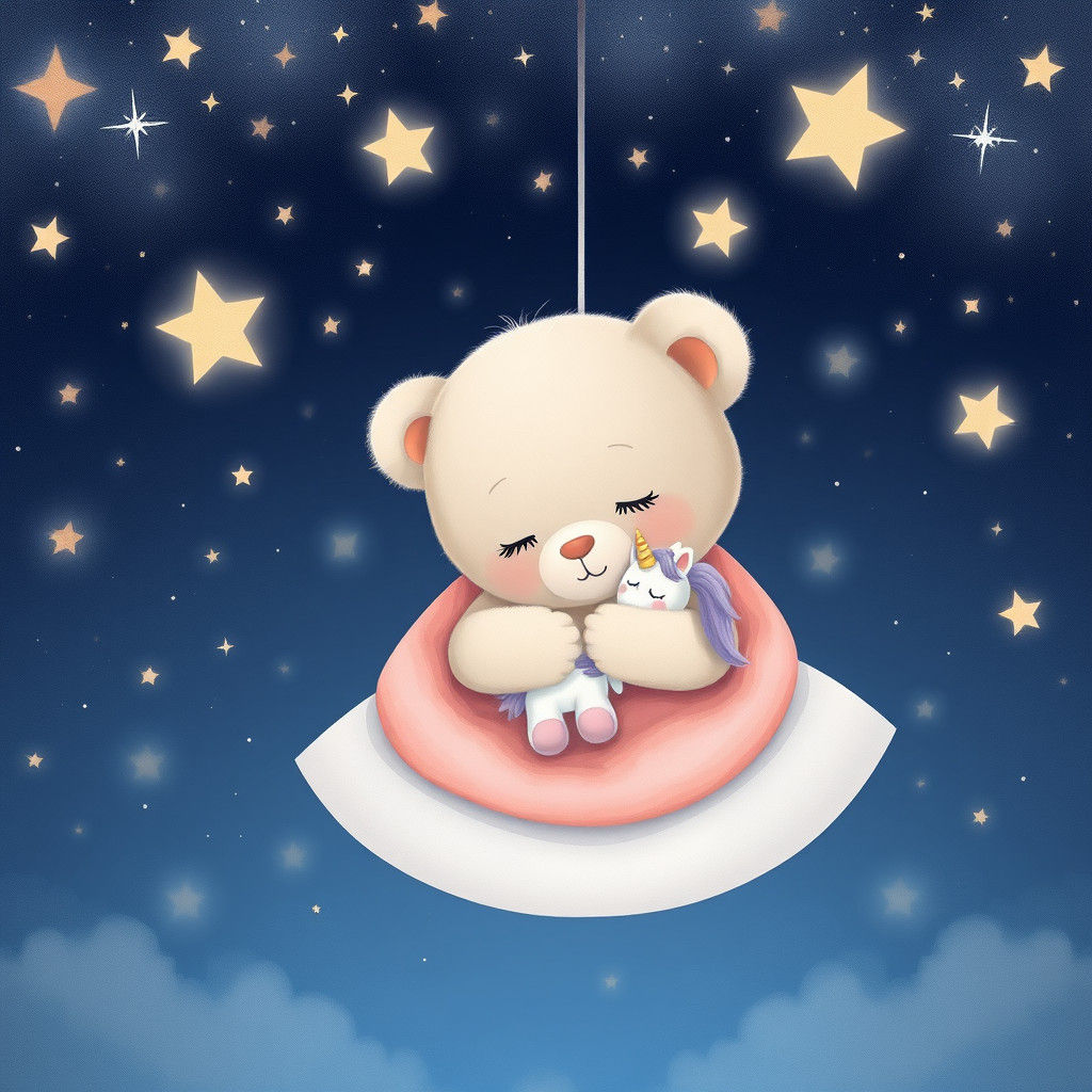 Baby Bear's Dreamy Flight Among the Stars