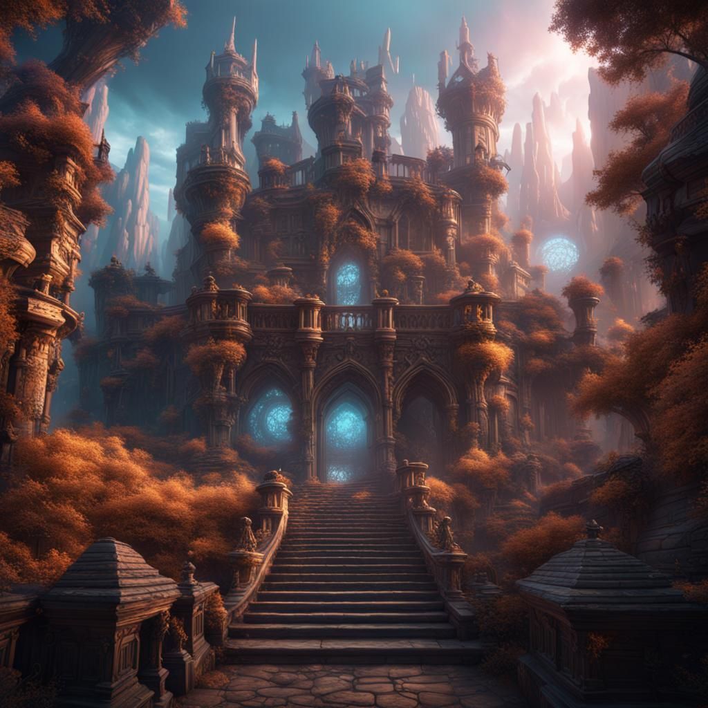 Fantastical Magic Word in Detailed Matte Painting