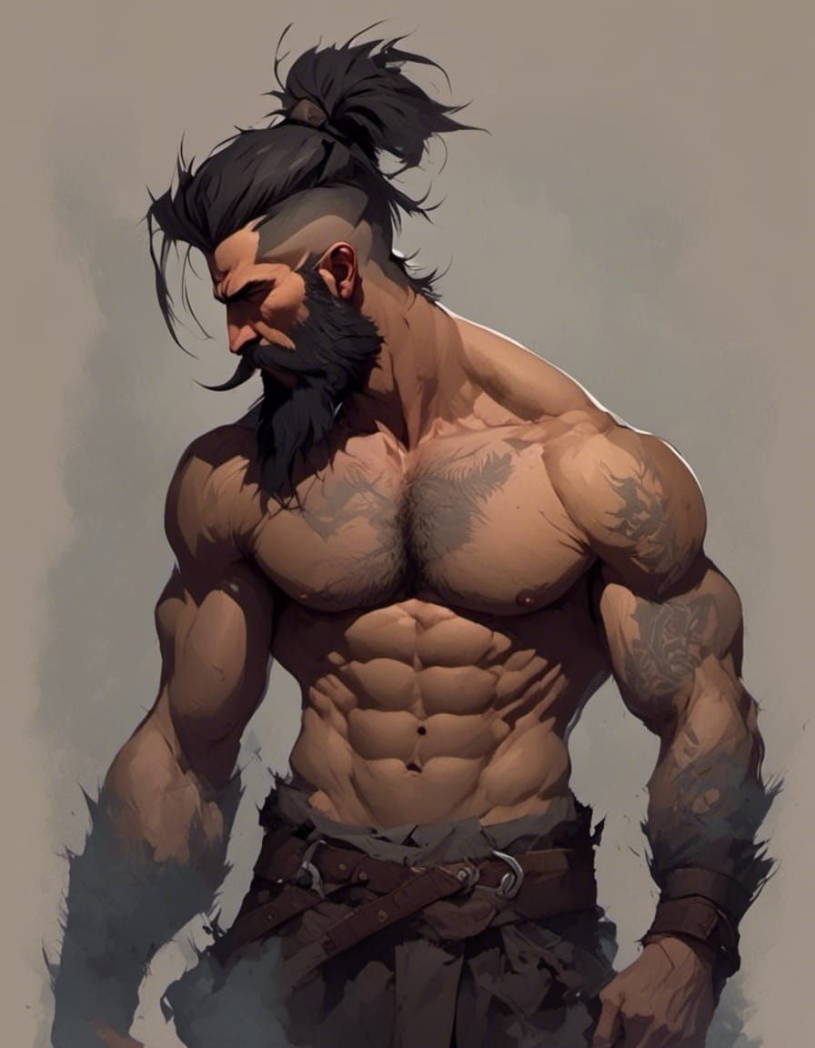 Viking Man in Victorian Street, Gaming Art