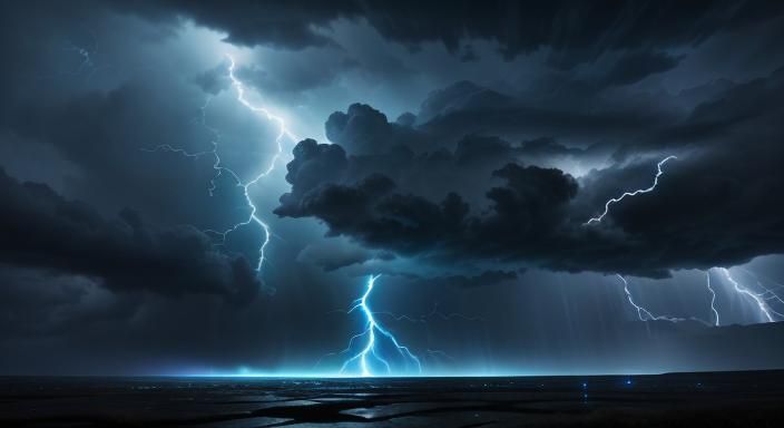 Kaelira: Lightning Warrior in a Digital Fantasy Art Storm