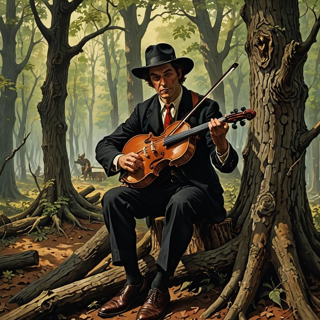 Devil's Fiddle Contest in Georgia, Folk Art