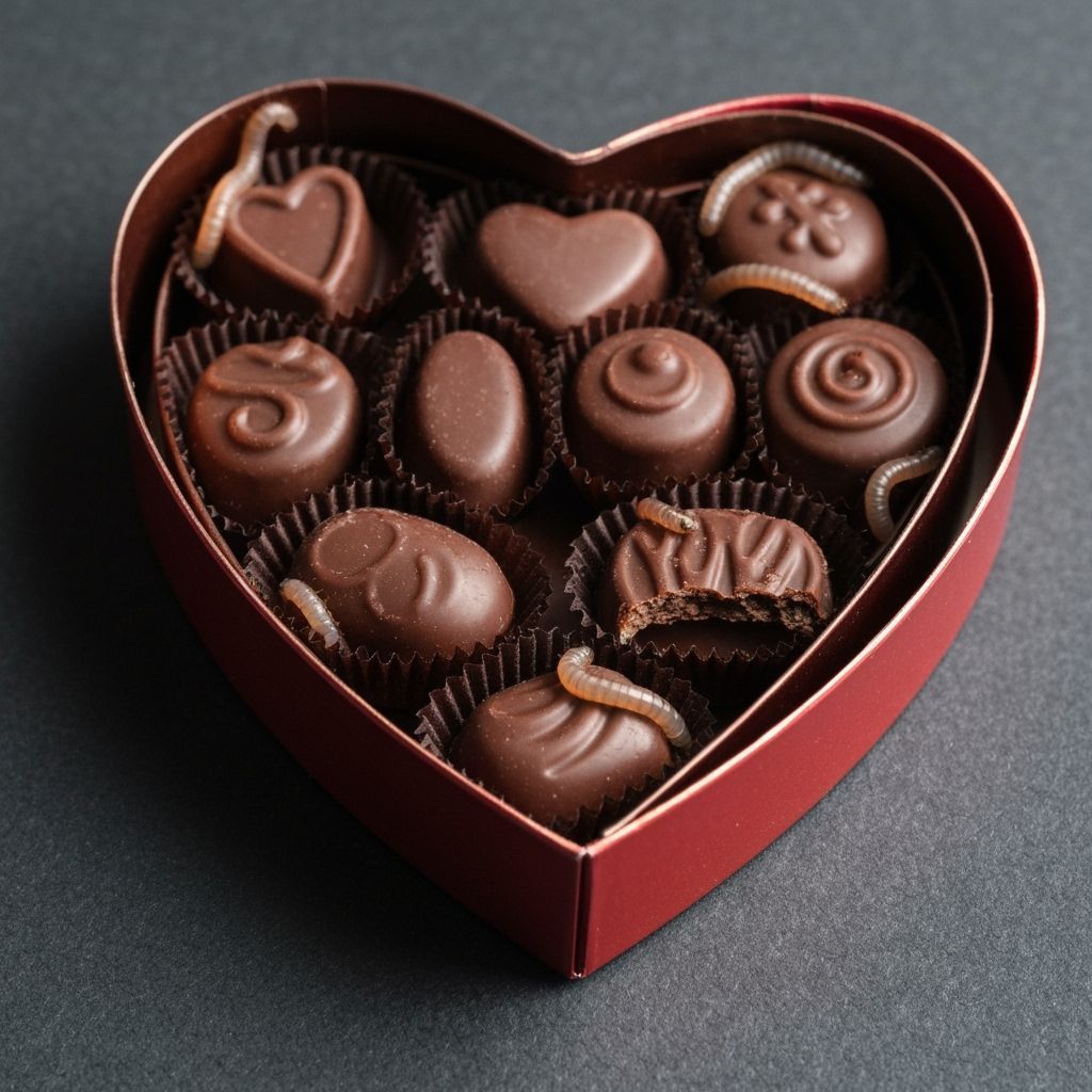 Haunted Valentine's Day Chocolates Eaten by Bugs