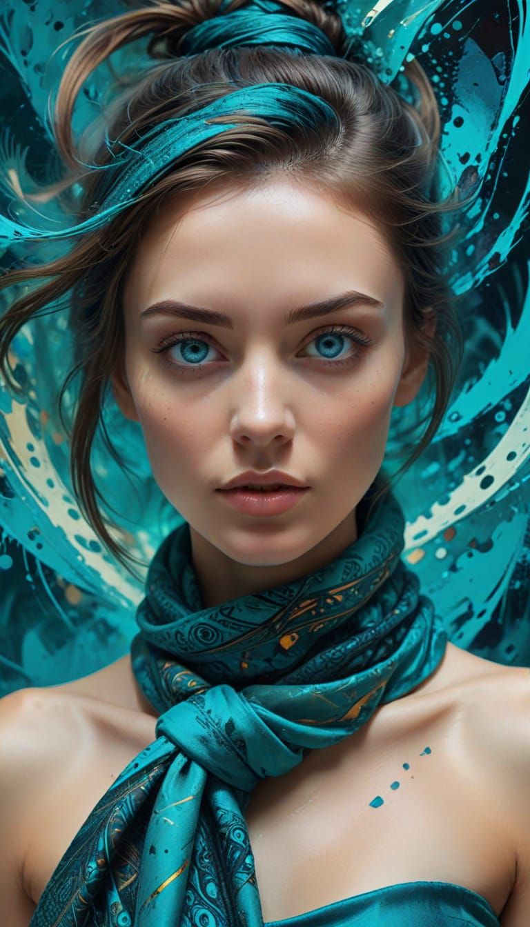 Hypnotic stare of a young woman...