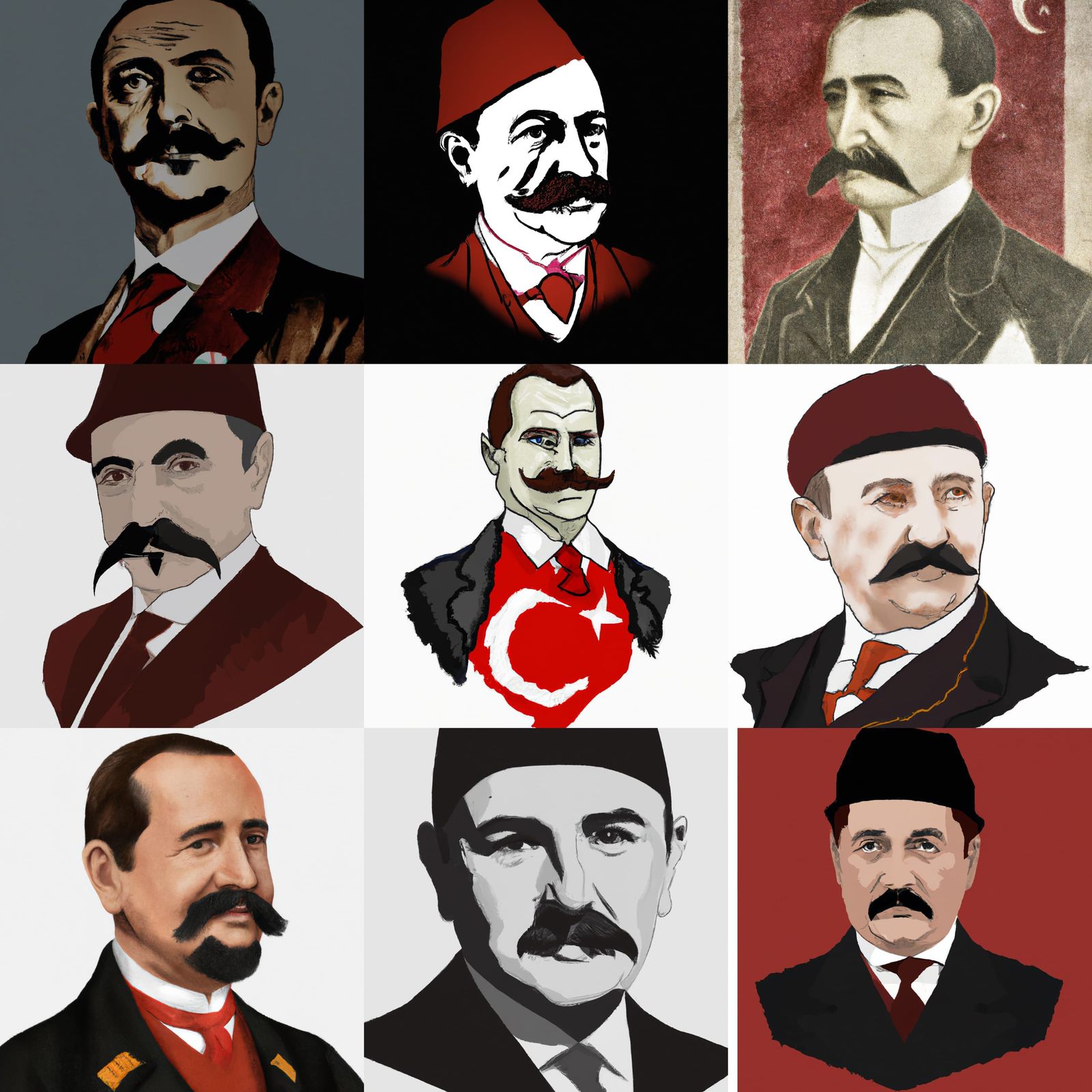 Atatürk with Beard: A Portrait