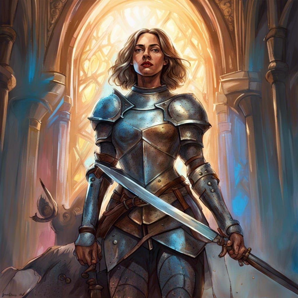Joan of Arc: A Dark Fantasy Romance Illustration