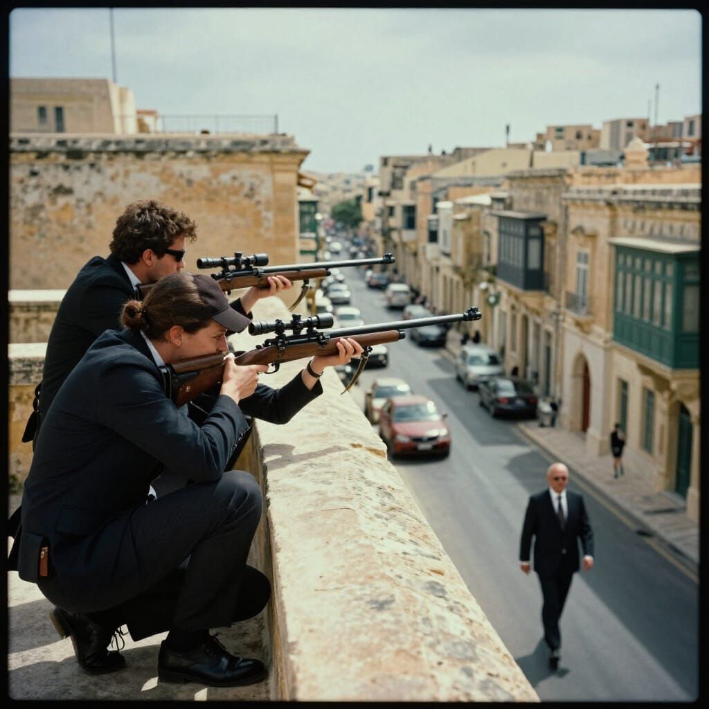Assassins Aim in Malta Rooftop Standoff