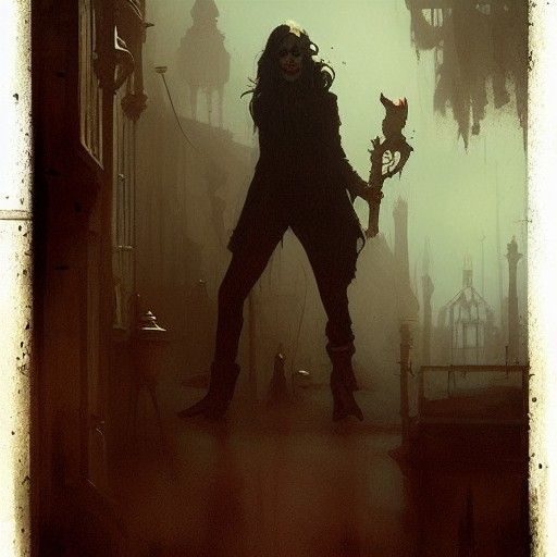 Sinister Old World Landscape in Dark Fantasy Style