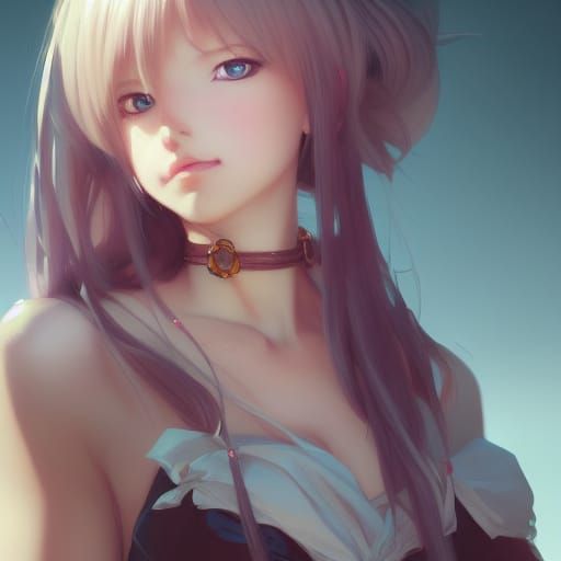 Anime Girl Portrait in Hyperdetailed Style