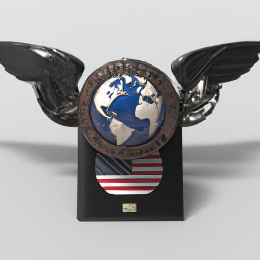 USMC Aviation Ordnance Wings Logo in 3D