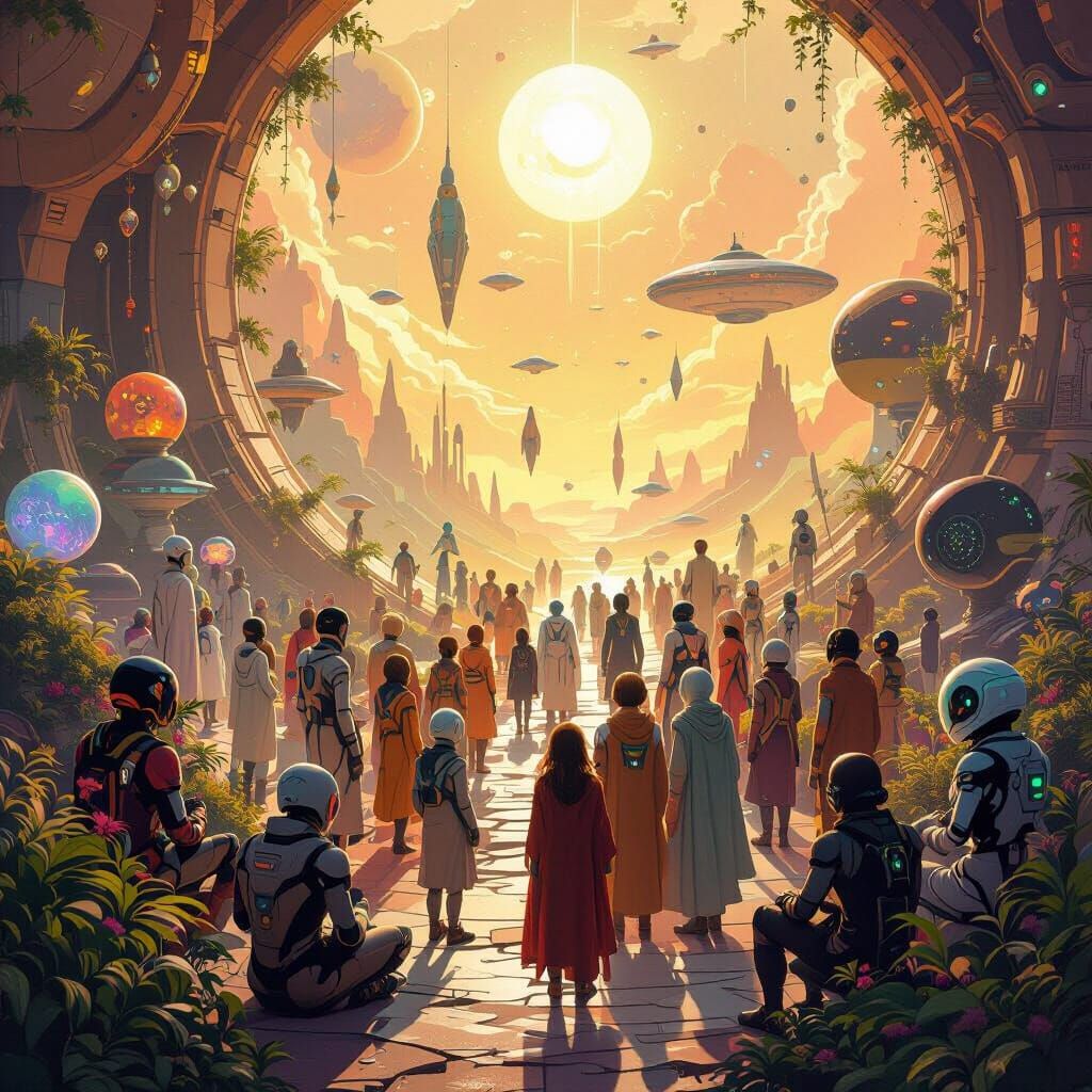 Harmonious Gathering of Sentient Aliens in United Space