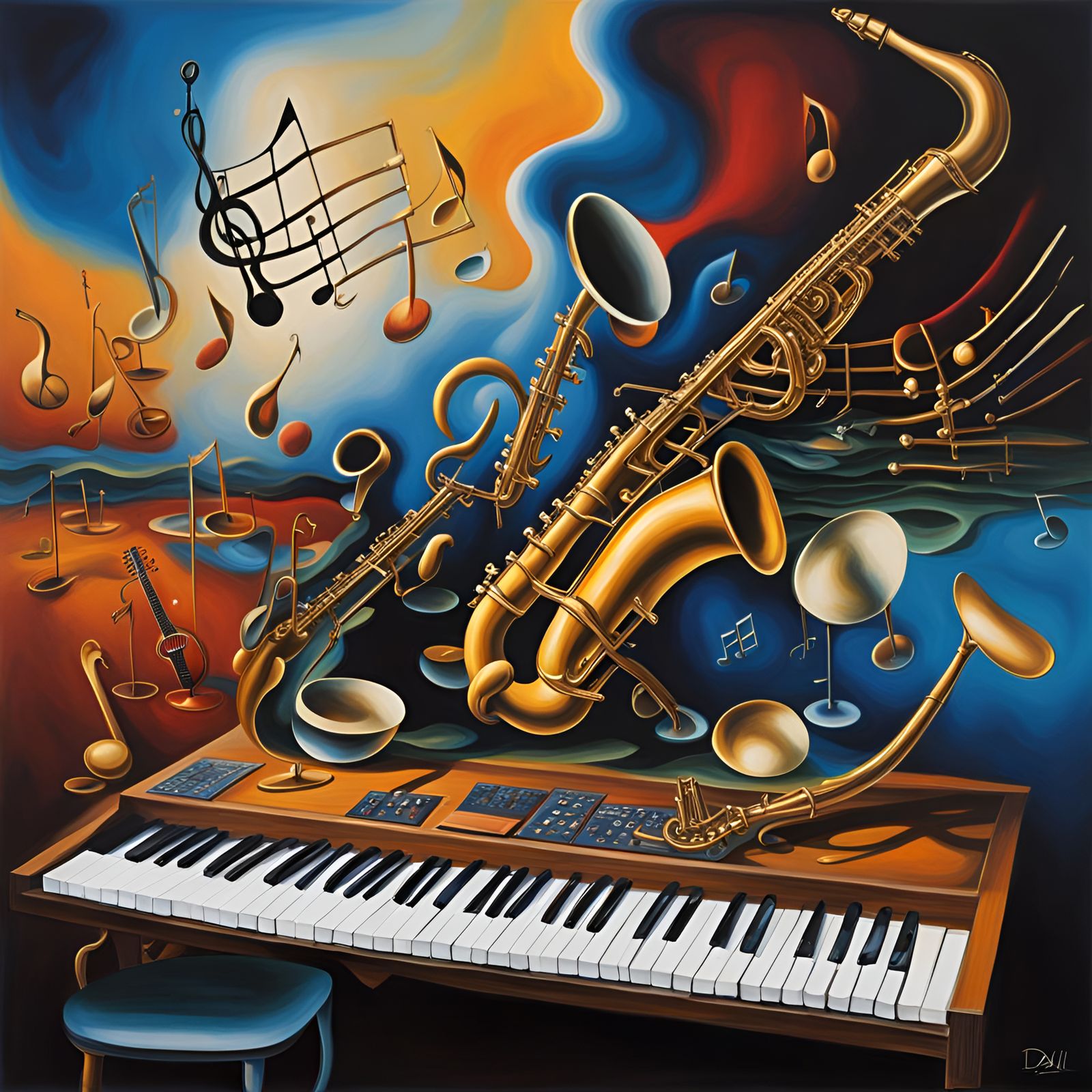 Surreal Musical Instruments with Luminescent Notes