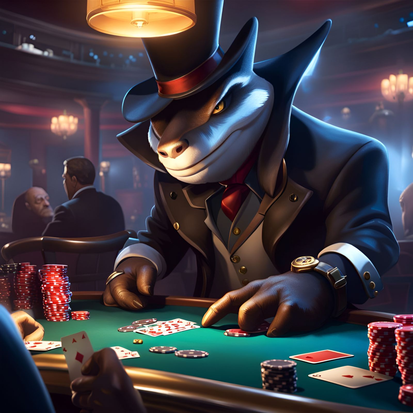 A card shark in action