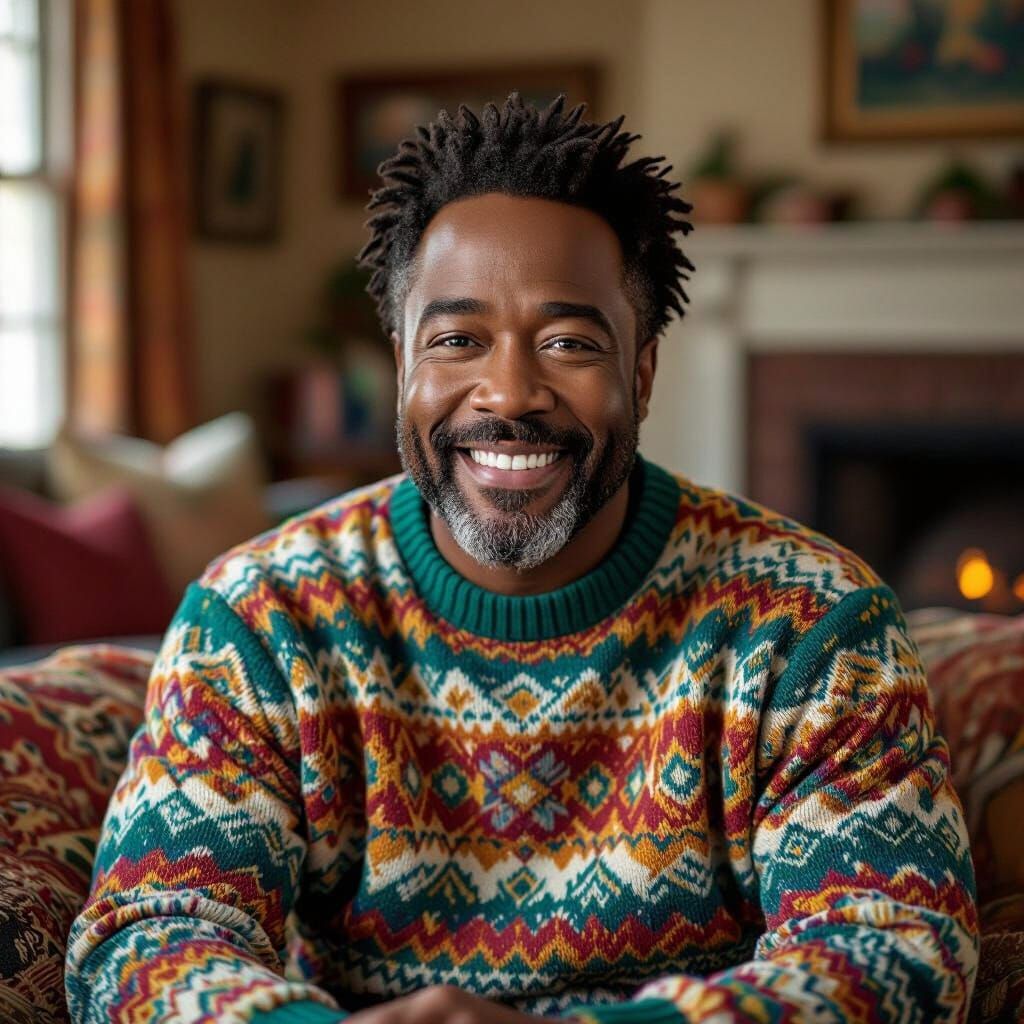 Malcolm-Jamal Warner Portrait in Nostalgic Style