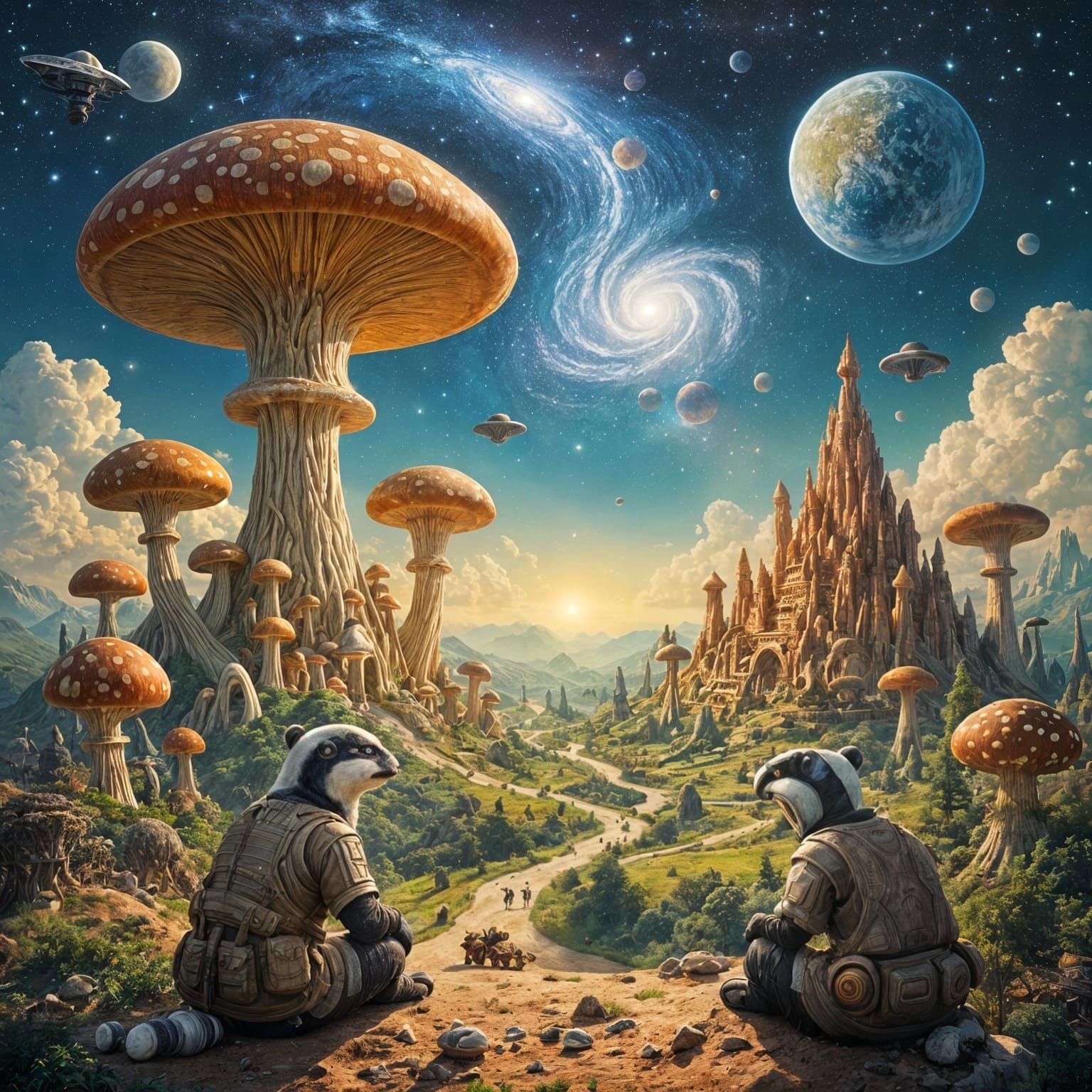 Badger People Greet Alien Visitors