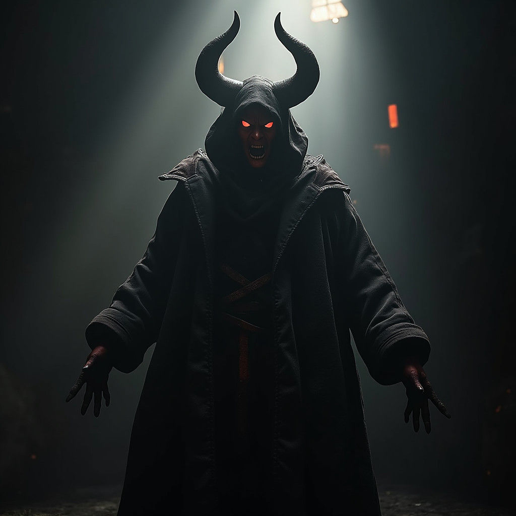 Grimdark Scene with 3D Shading