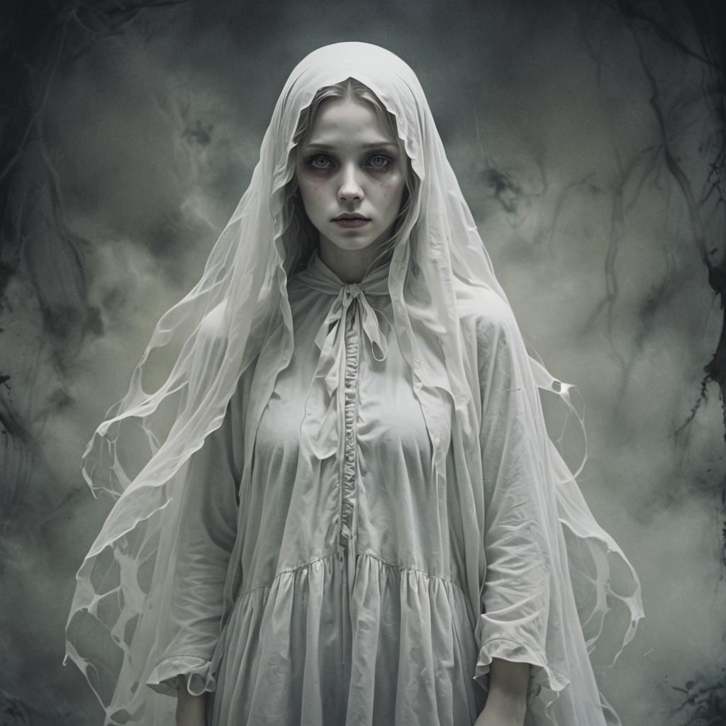 AI Generated Image of a Girl Ghost