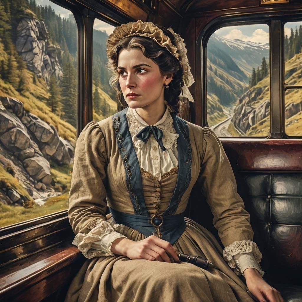 1800s Train Journey Through Mountain Wilderness