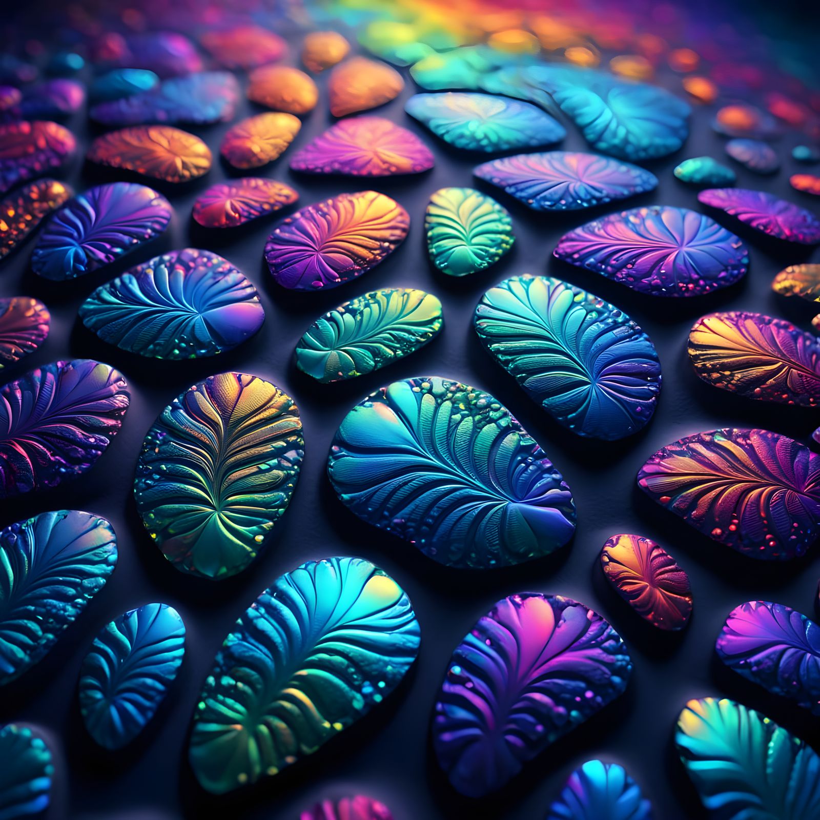 Iridescent Footprints in Plaster: Digital Matte Painting