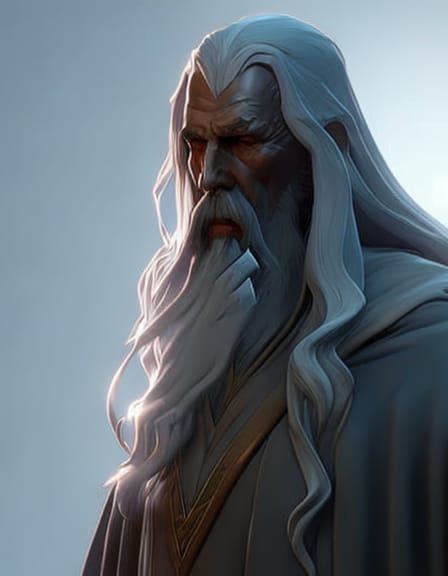 Wizard Casting Spell: Hyperrealistic Digital Portrait