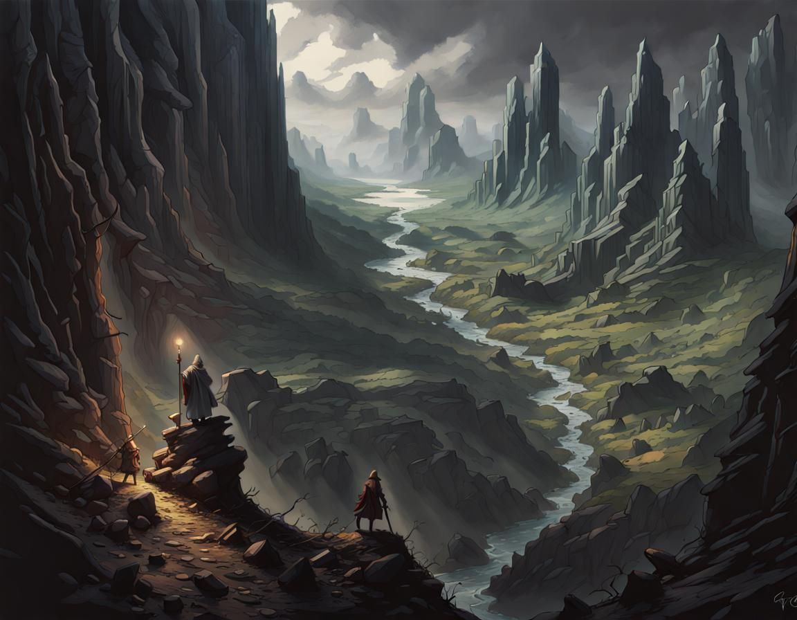 Ominous Dark Fantasy Valley of Adventure