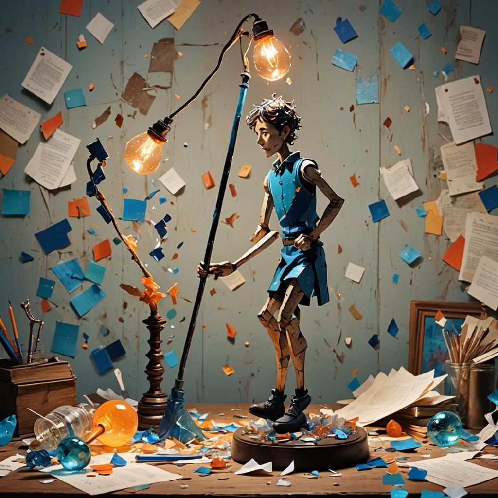 Acrobat Lamp with Pogo Stick Base