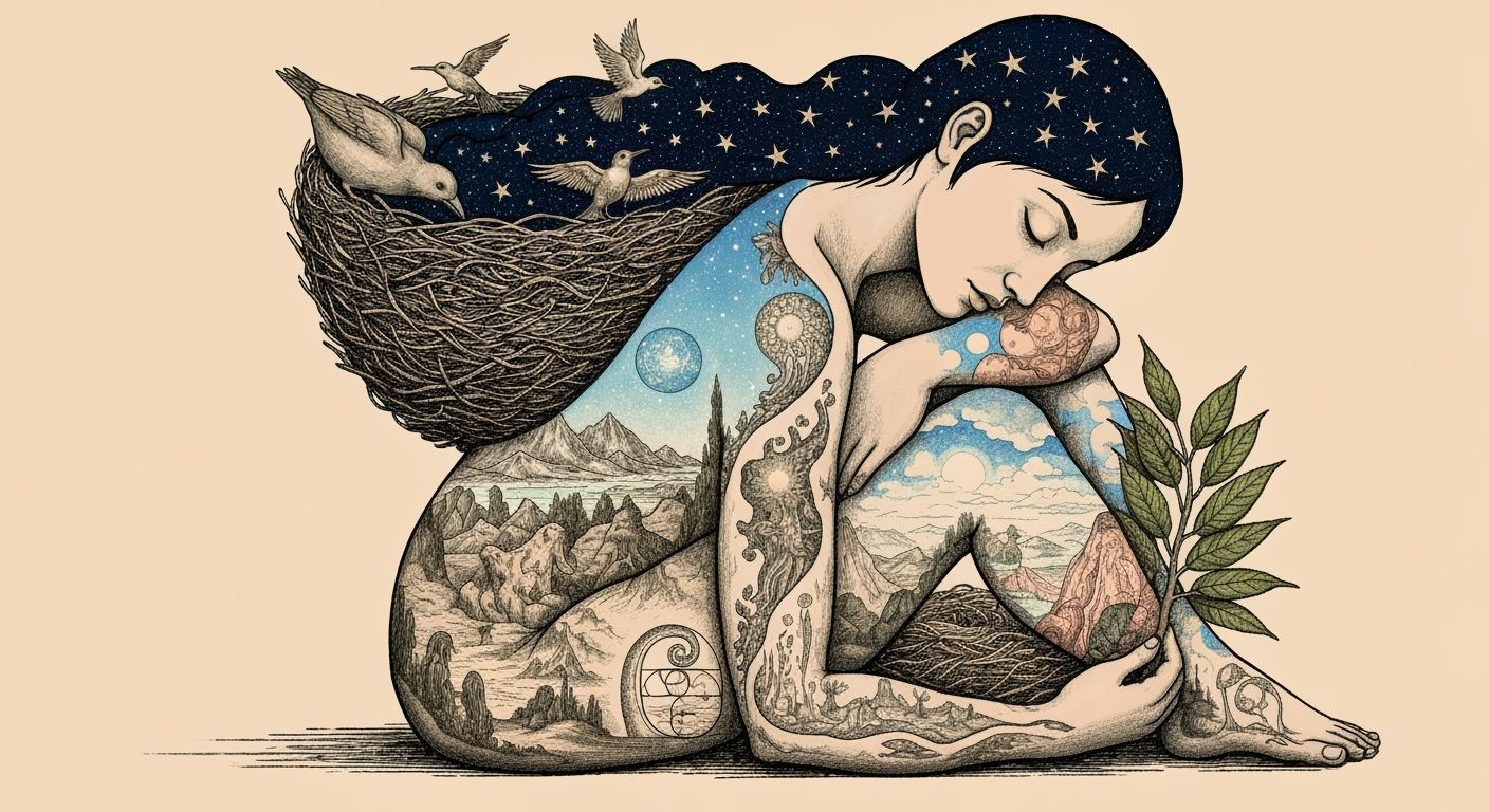 Cosmic Woman: A Dreamlike Intertwining of Nature and Humanit...