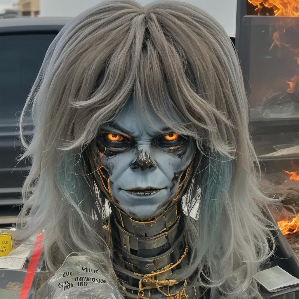 Menacing Giant Portrait: A Digital Art Pariah