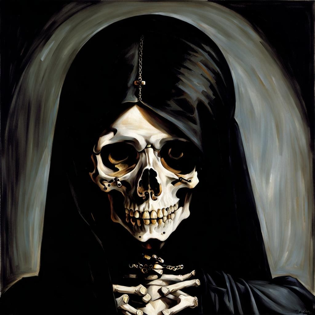 Skeleton with Treasures in Renaissance Style