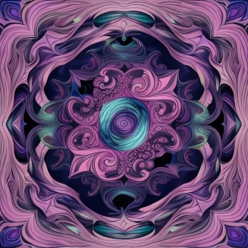 Psychedelic Pink Panther Fractal Art