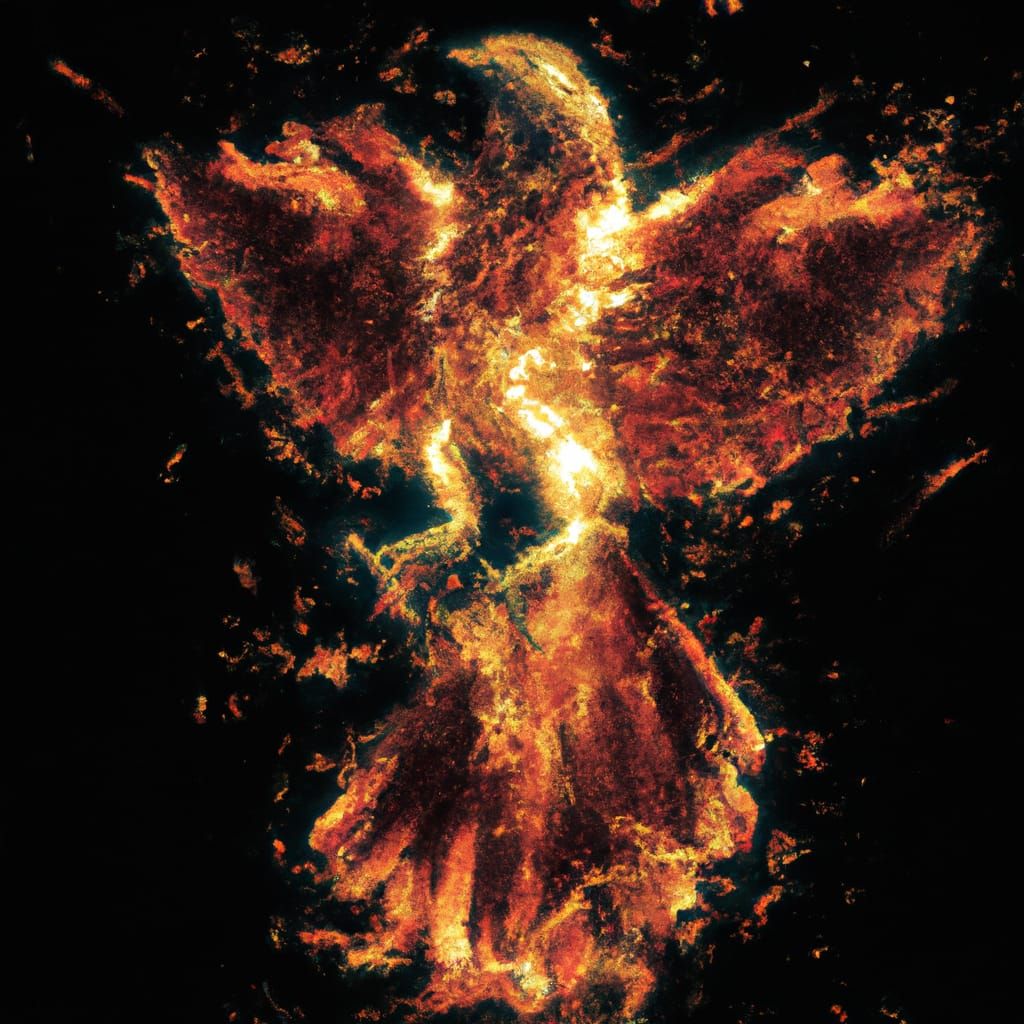 Phoenix Rising: Hyperrealistic Concept Art in Flames