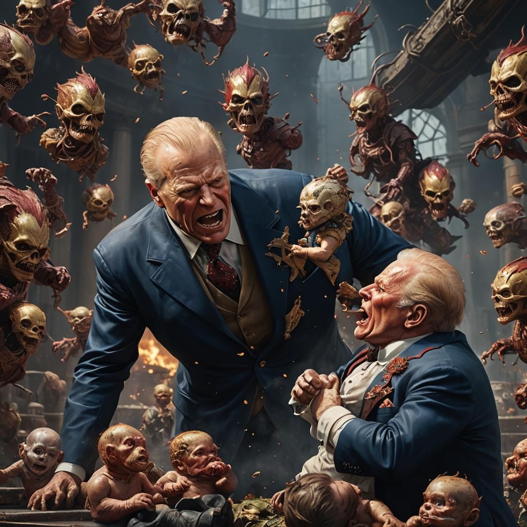 Gerald Ford Coughing: Detailed Matte Painting