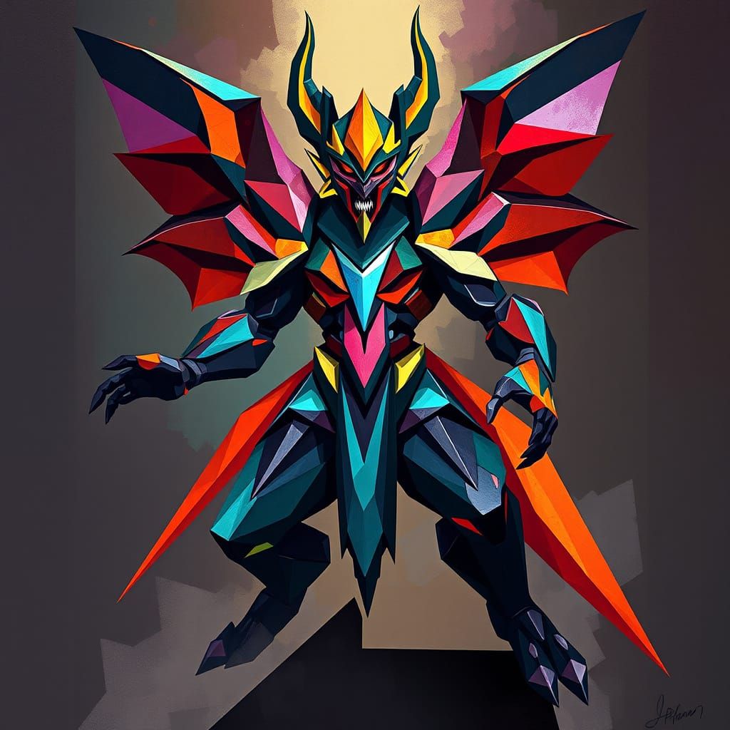 Dormamu in Vibrant Cubist Style