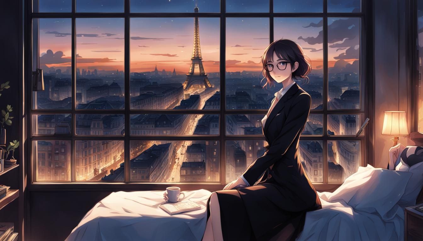 business lady after work enjoying her evening