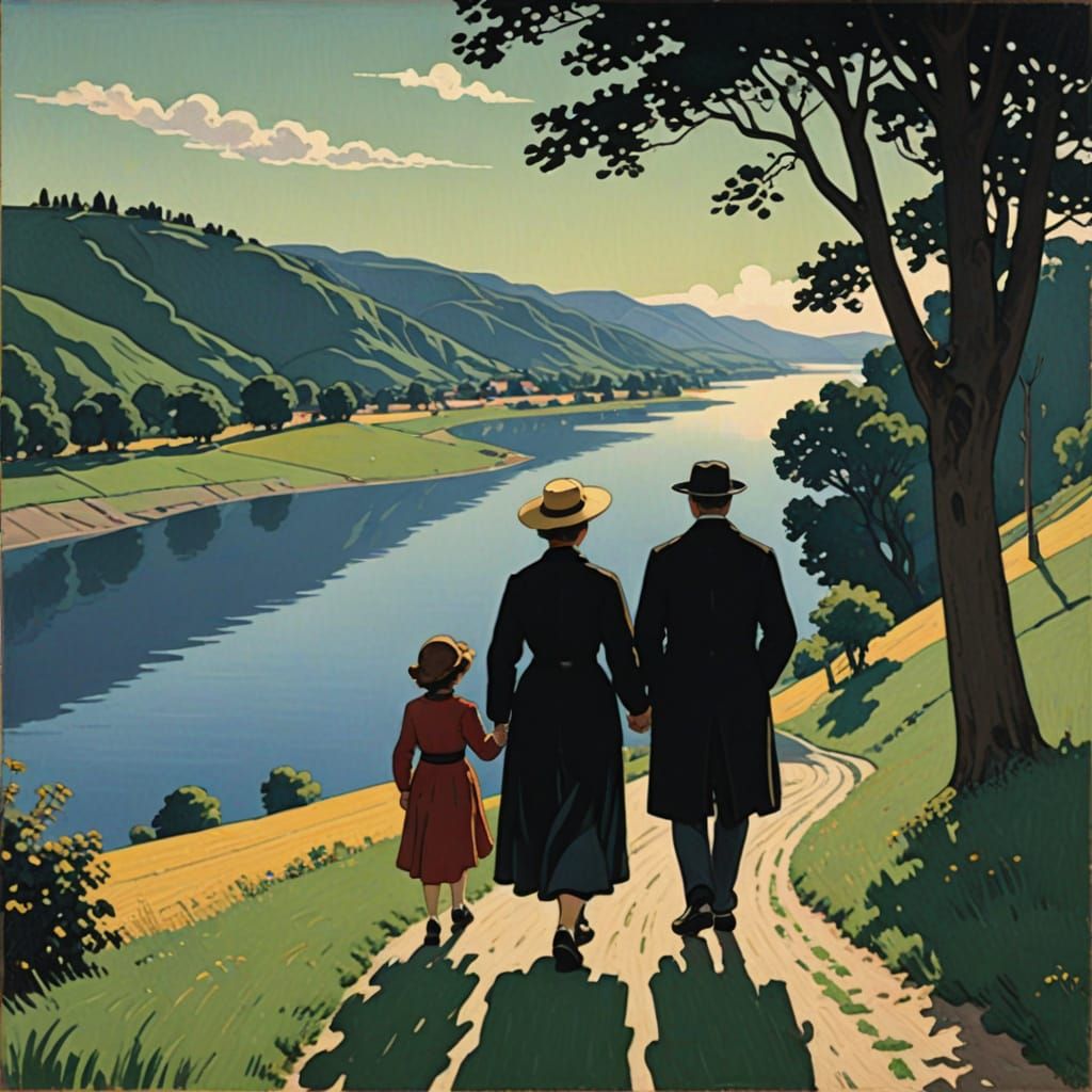 Living Life: Vallotton-Inspired Modern Art
