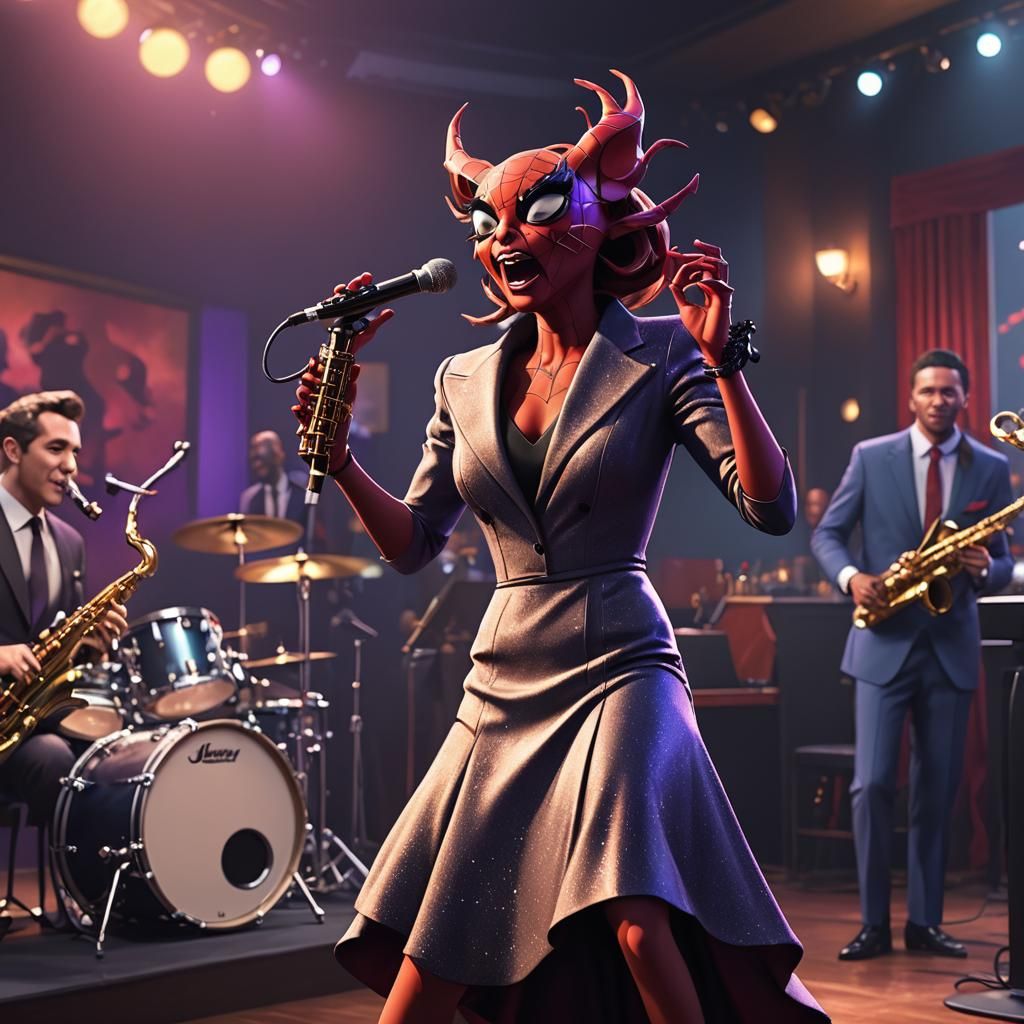 A Spider Signing Jazz