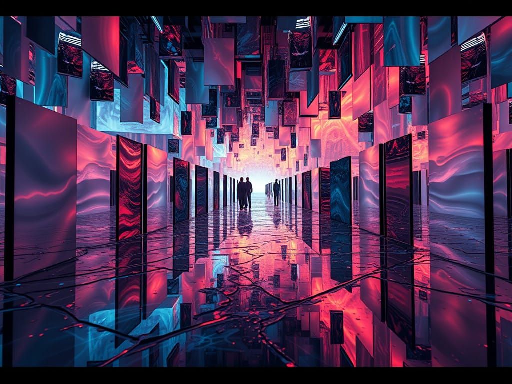 Existential Surrealism in Mirrored Harmony