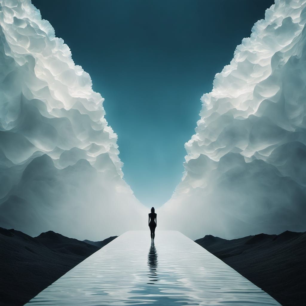 Surreal Abstract Bodyscape Double Exposure