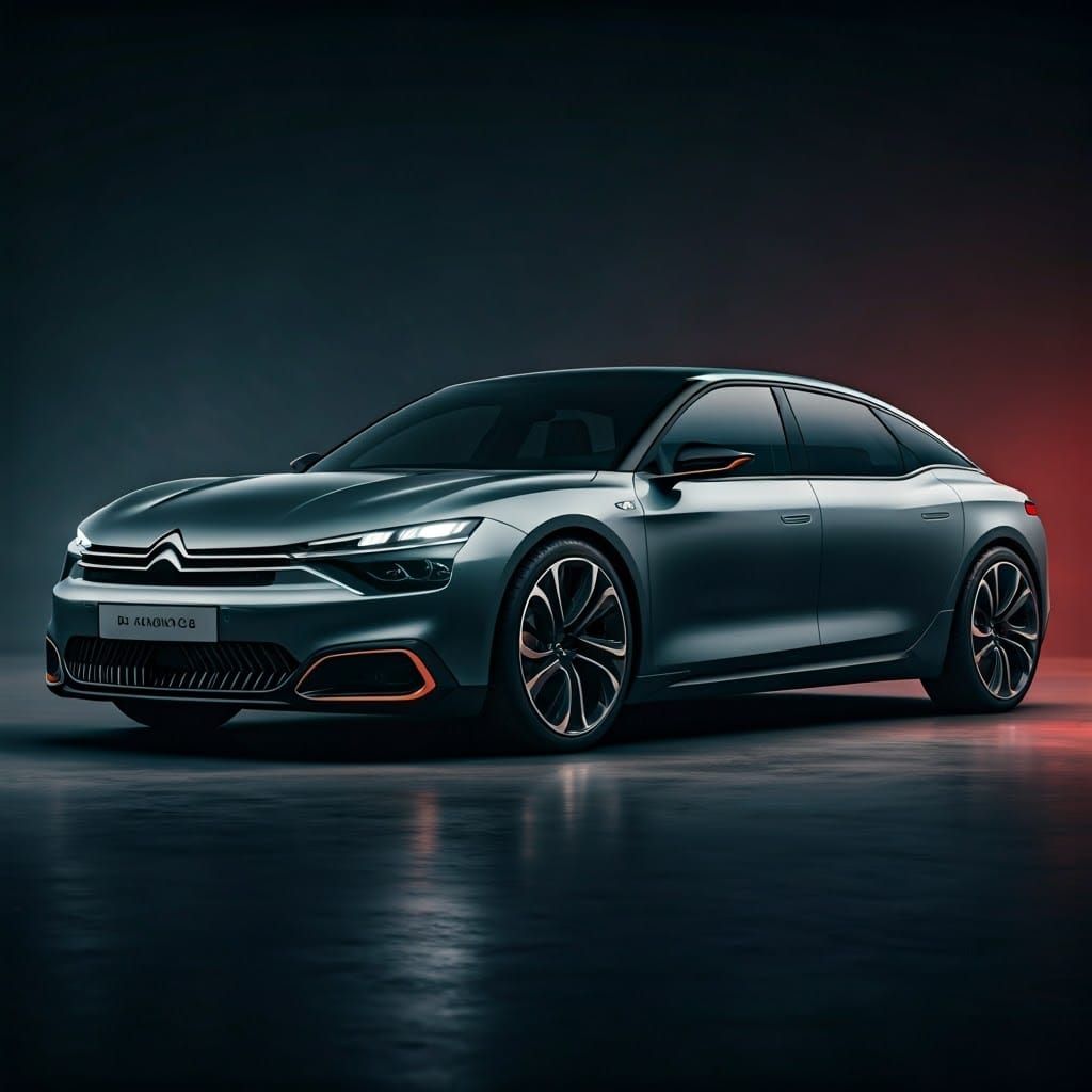 Futuristic Citroën XM Concept Car in Cinematic Lighting