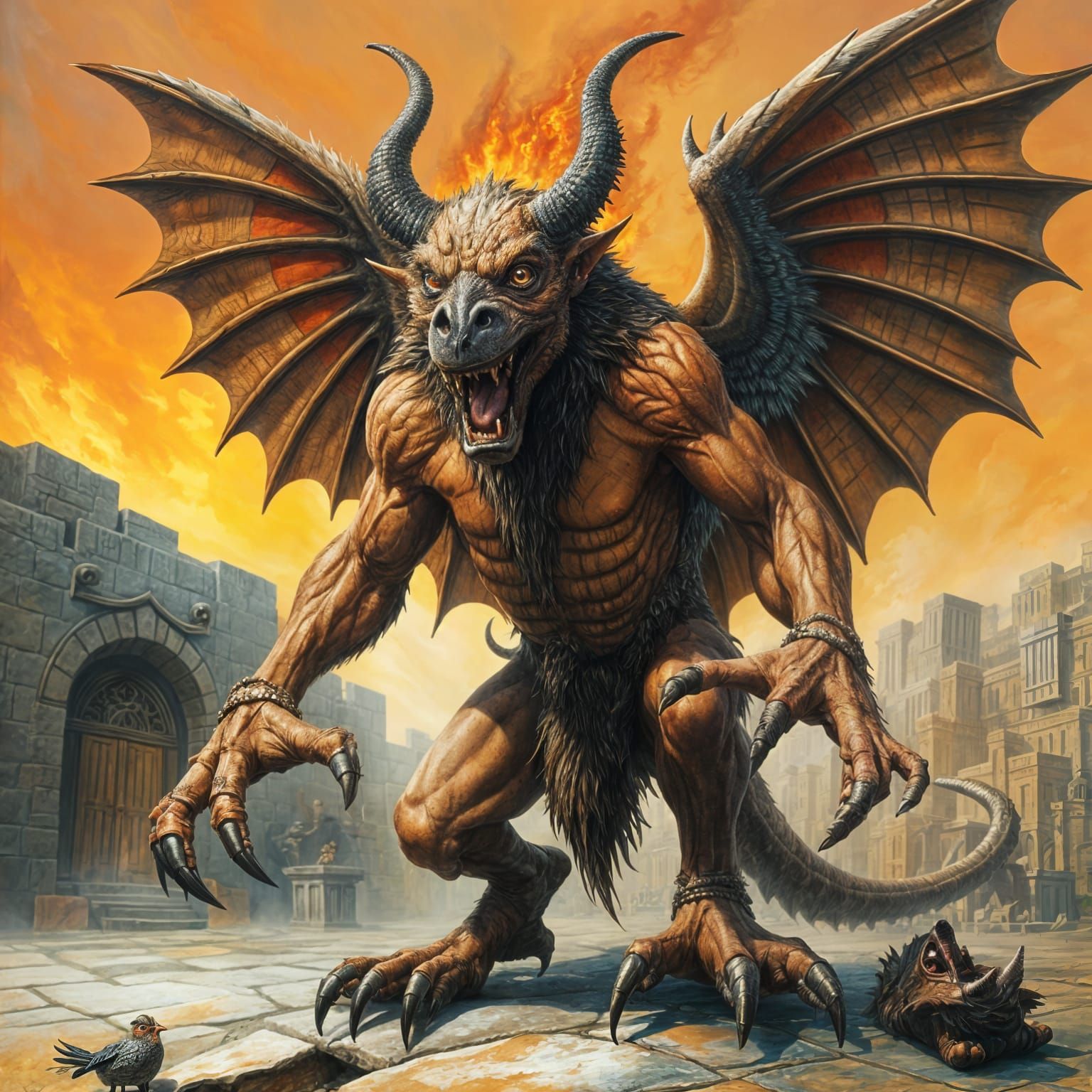 Pazuzu Guarding Mesopotamian Homes Against Disease and Other Demons