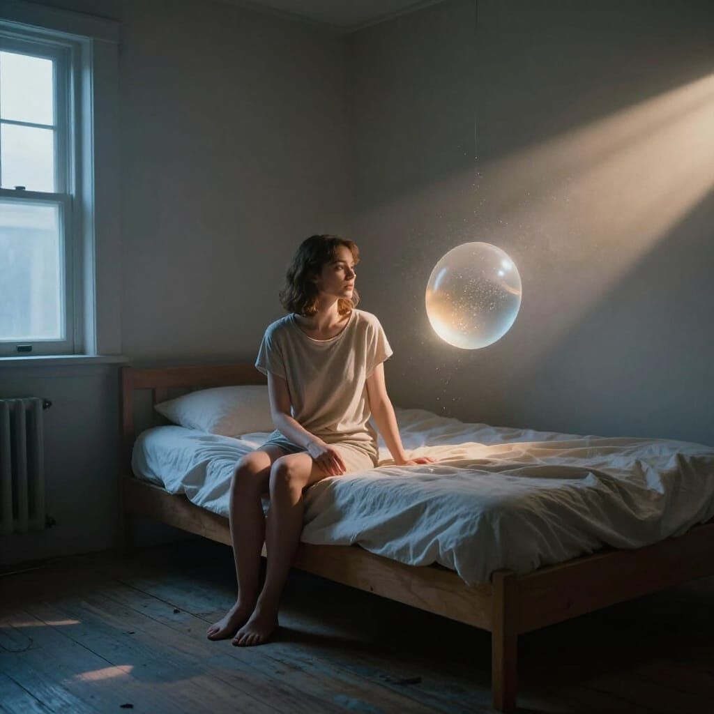 Cinematic Portrait of Woman Finding Solace