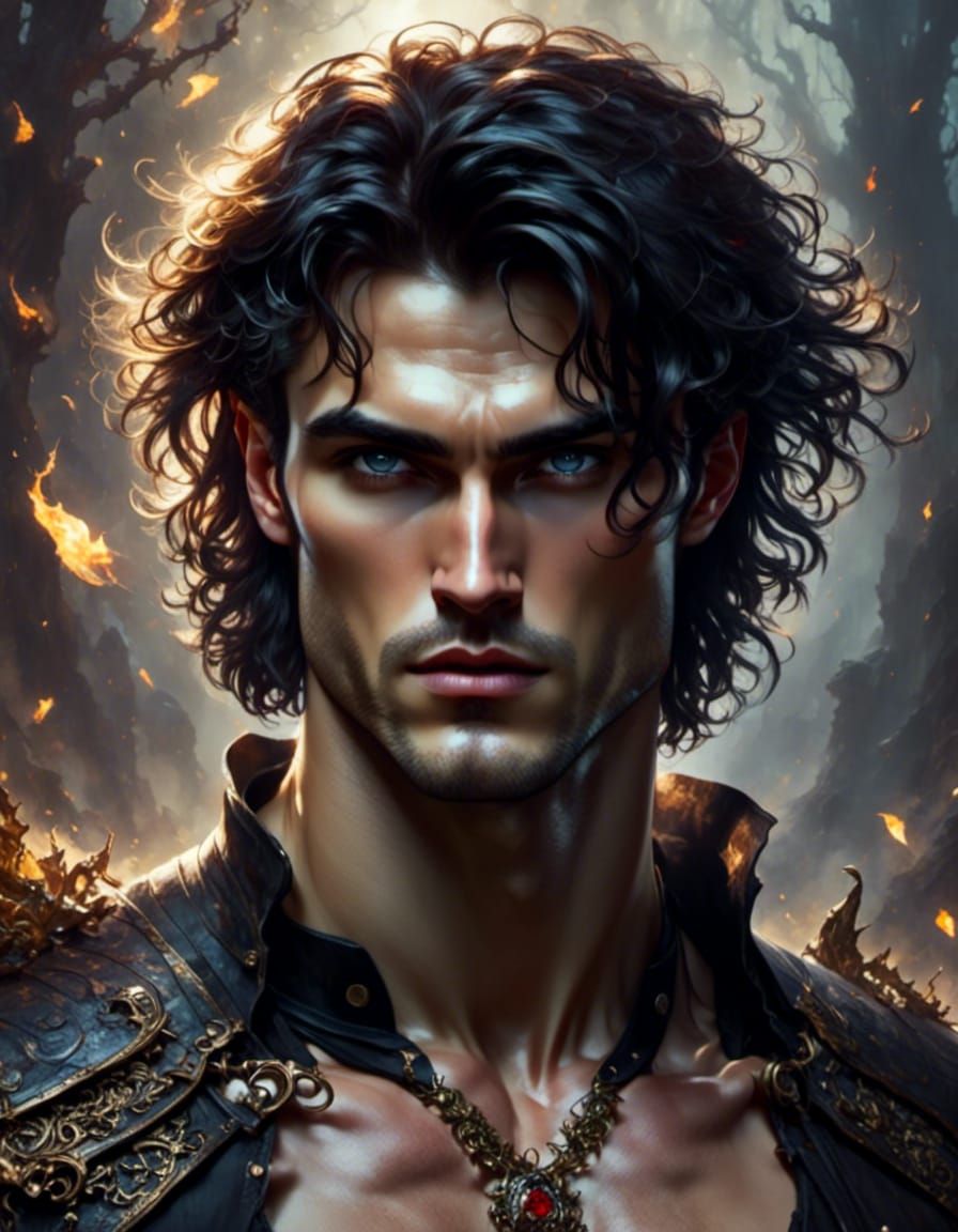 Handsome Vampire's Soulful Gaze