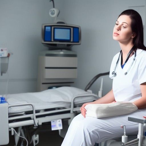 Tired Nurse Resting in Hospital ICU