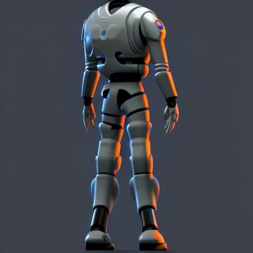 Cyborg Policeman: 3D Digital Art Concept