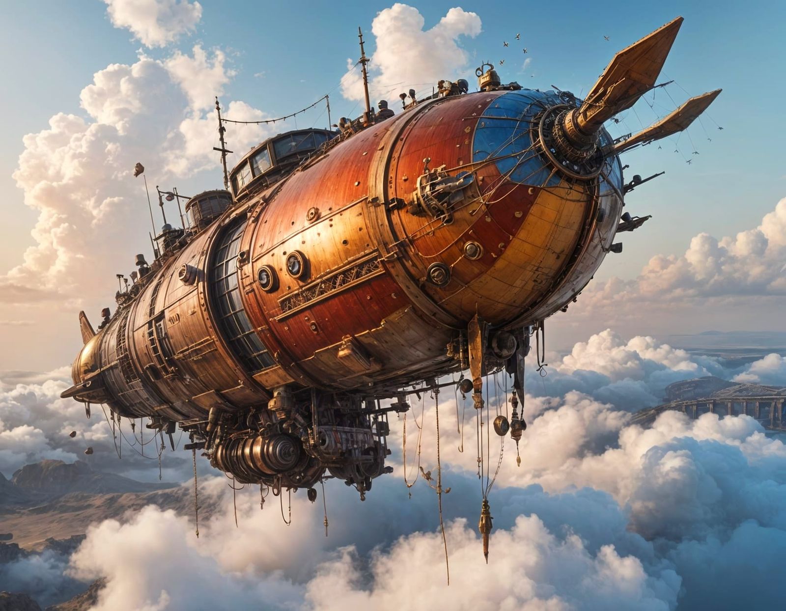 Ethereal Steampunk Airship Takes Flight
