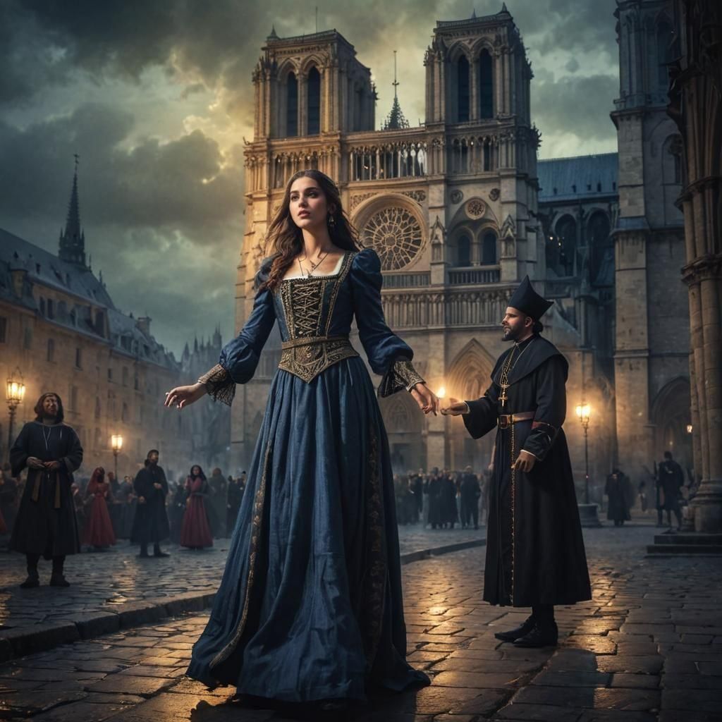 Esmeralda and Frollo