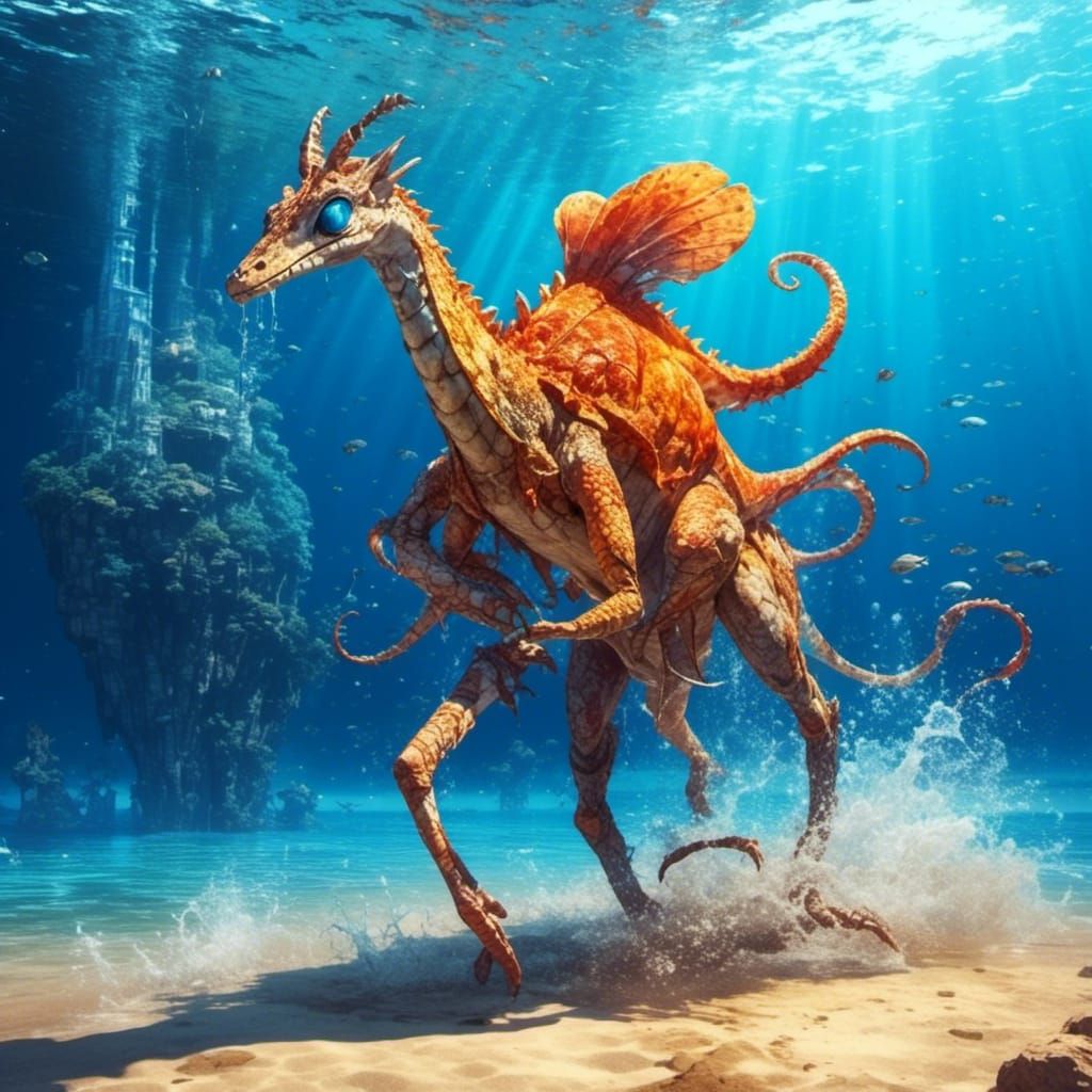 Haaa! 😱 my prompt asked for a giraffe and an octopus! 😂🤪 ...